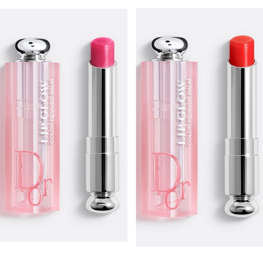 DIOR ADDICT LIP GLOW BALM BUNDLE! 015 cherry & 007 raspberry - new with box
